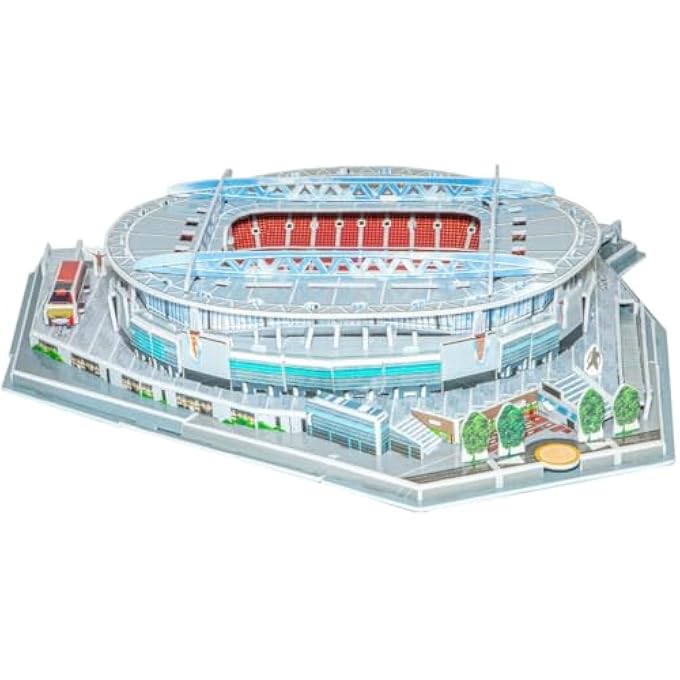 3D STADIUM PUZZLE ARSENAL EMIRATES STADIUM GRAND UNIQUE & COLLECTIBLE MODEL ASSEMBLY BUILDING KIT FOR KIDS & ADULTS 85PCS - Image 3
